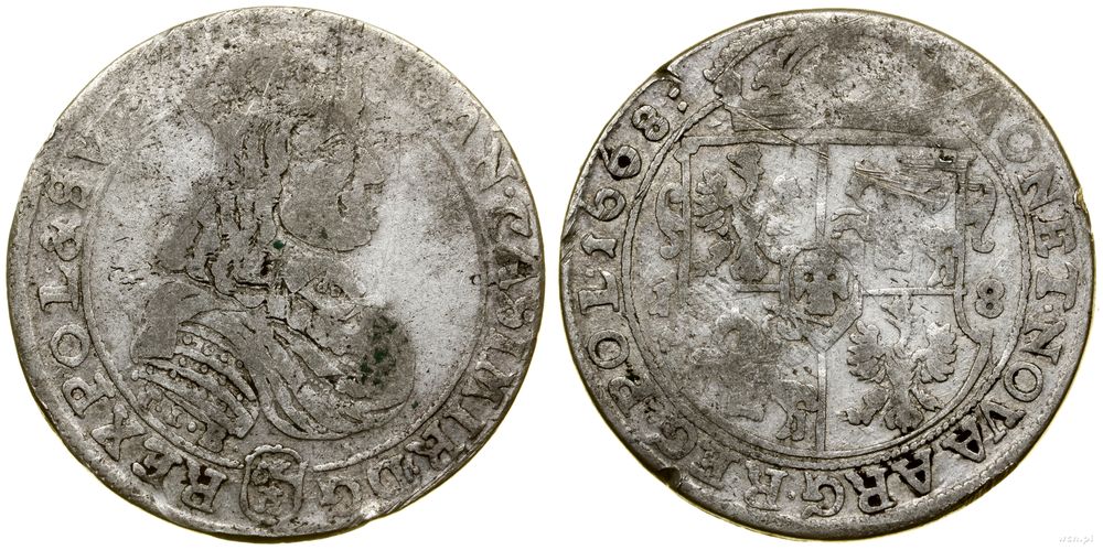 Polska, ort, 1668 TLB