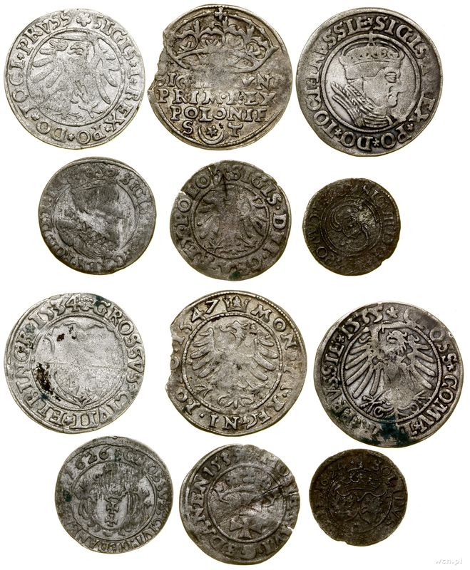 Polska, zestaw  6 monet