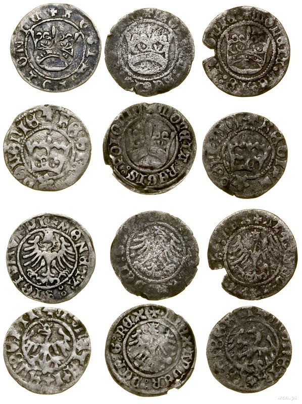 Średniowiecze, zestaw 6 monet