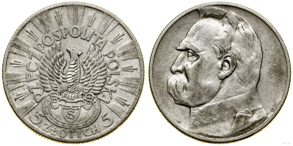 Polska, 5 złotych, 1934 S