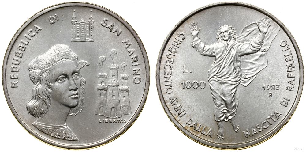 San Marino, 1.000 lirów, 1983