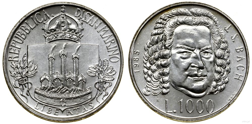 San Marino, 1.000 lirów, 1985