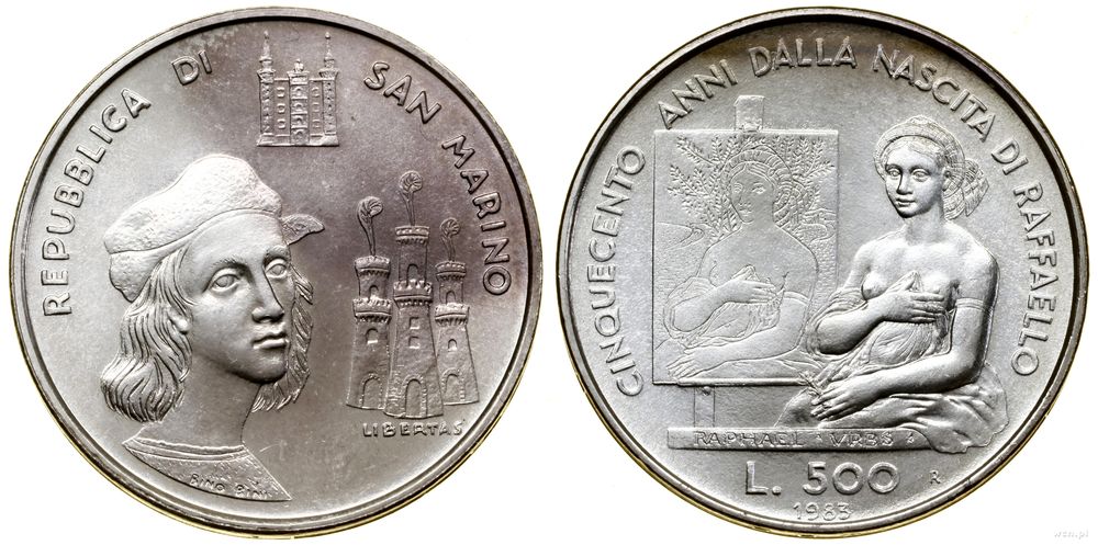 San Marino, 500 lirów, 1983