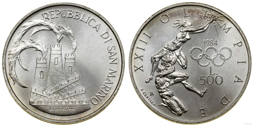 San Marino, 500 lirów, 1984