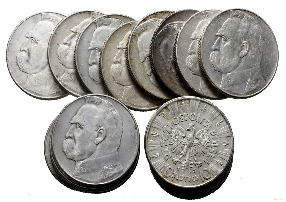 Polska, zestaw 20 x 10 złotych, różne roczniki