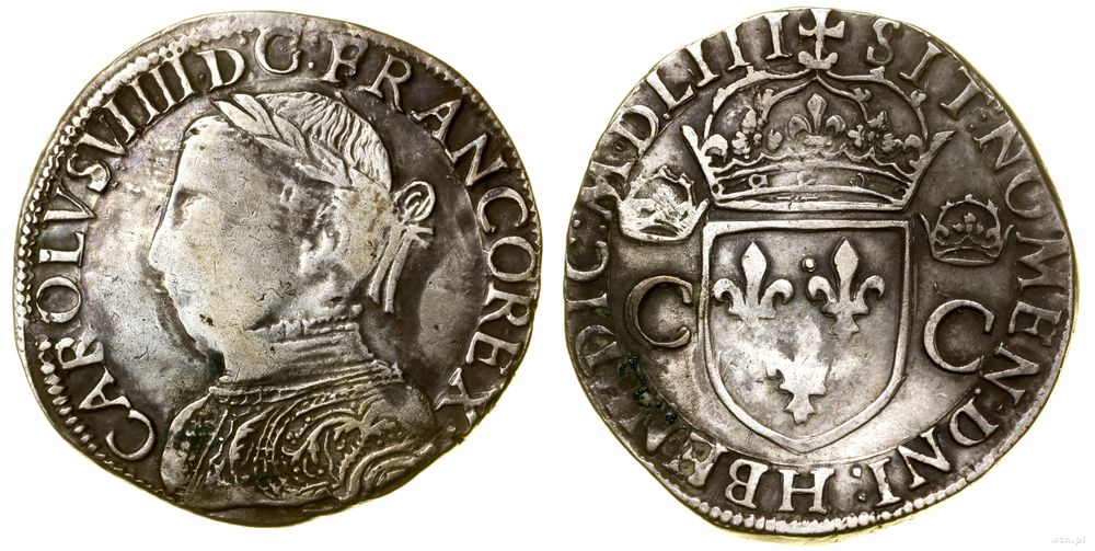 Francja, teston, 1563? (1553 – MDLIII)