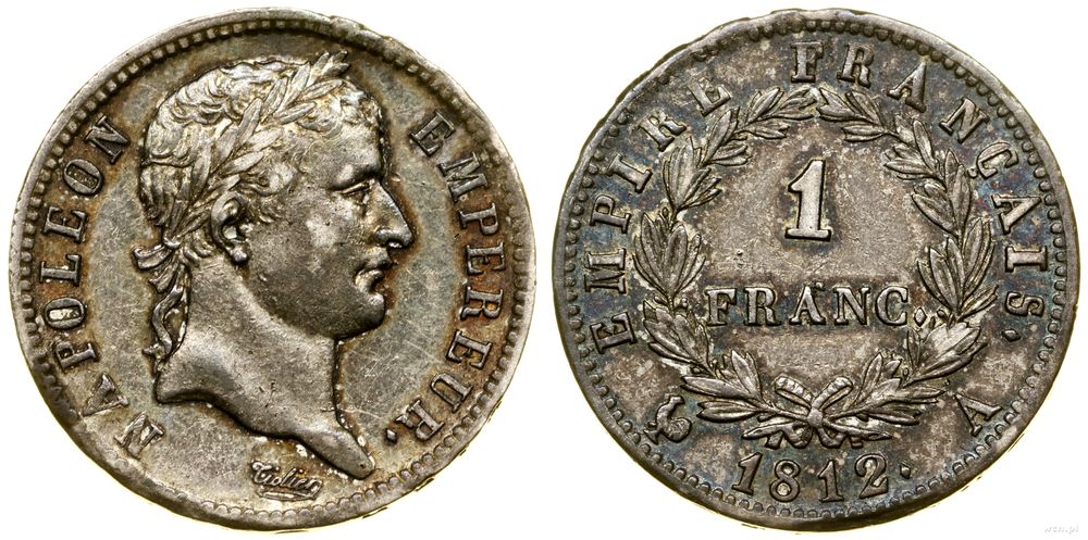 Francja, 1 frank, 1812 A