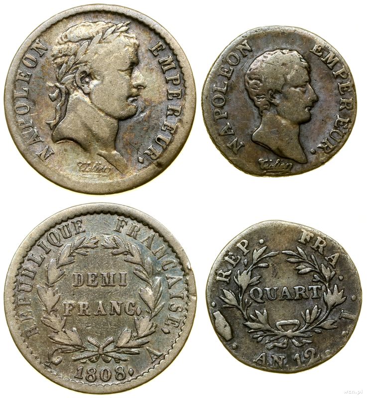 Francja, zestaw 2 monet