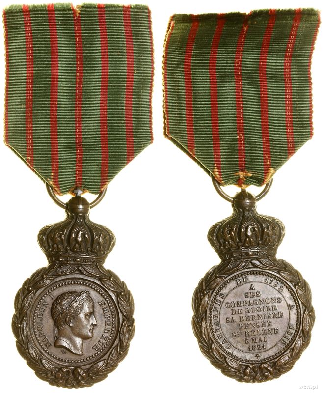 Francja, Medal Świętej Heleny (Médaille de Sainte-Hélène), od 1857