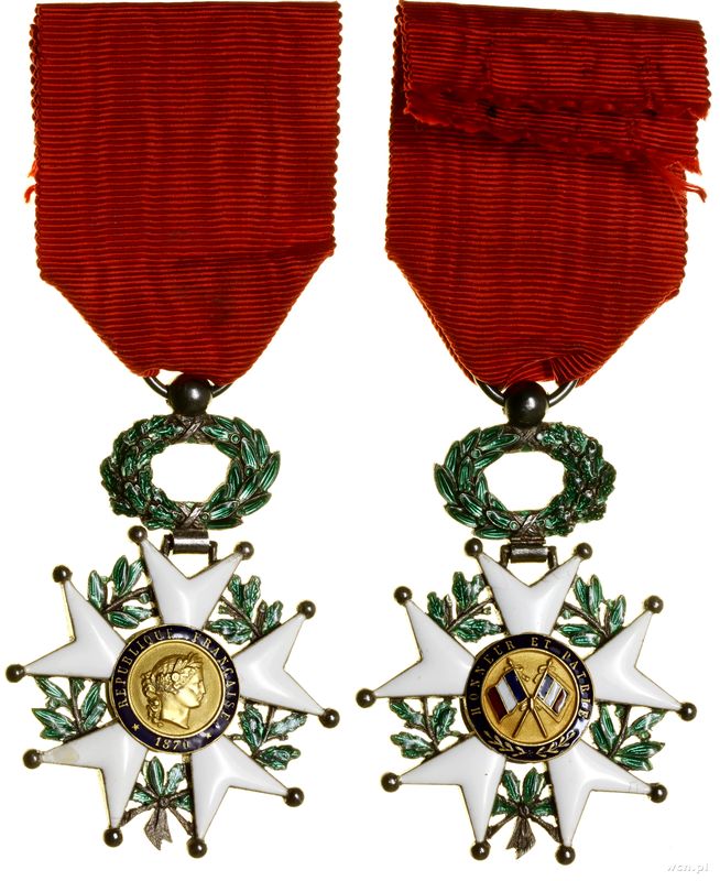 Francja, Order Narodowy Legii Honorowej V klasy (L’Ordre national de la Légion d’honneur), (1871–1951)