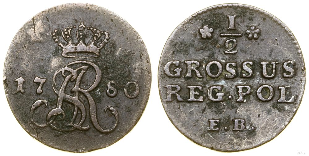 Polska, półgrosz, 1780 EB
