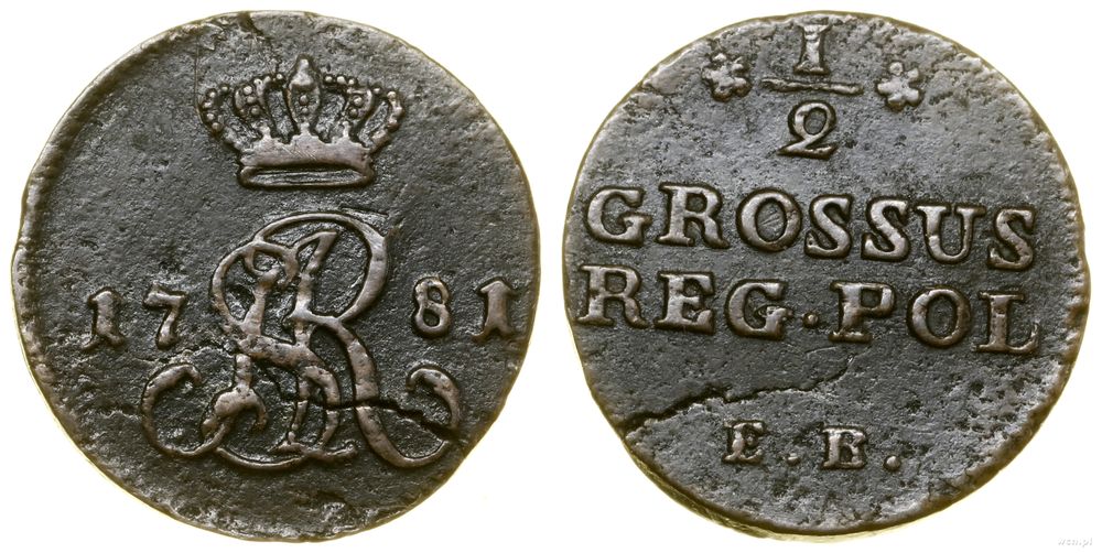 Polska, półgrosz, 1781 EB