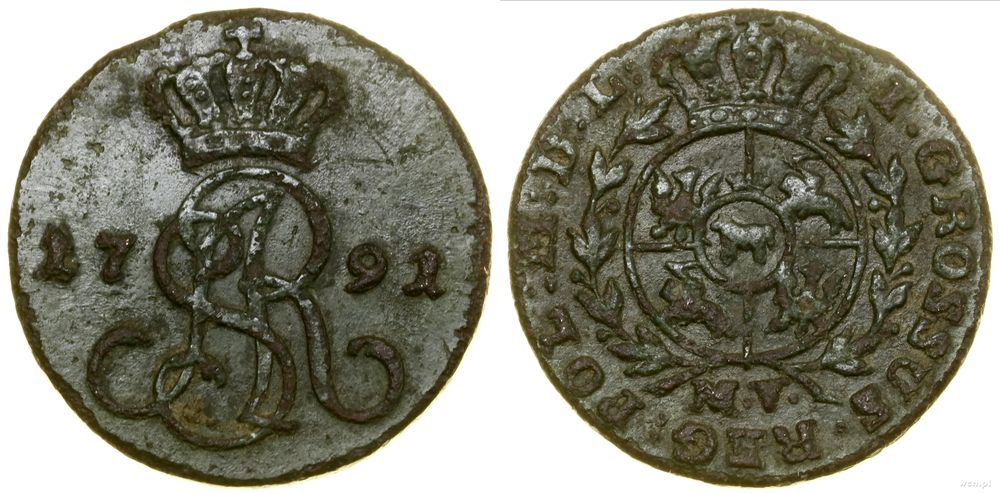 Polska, grosz, 1791 MV
