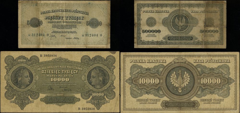 Polska, zestaw 2 banknotów, 1922–1923