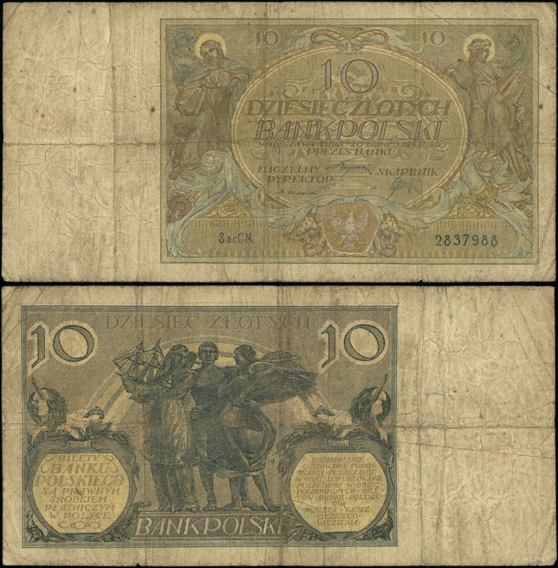 Polska, 10 złotych, 20.07.1926