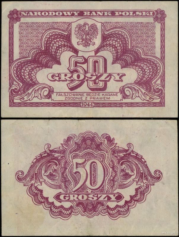 Polska, 50 groszy, 1944
