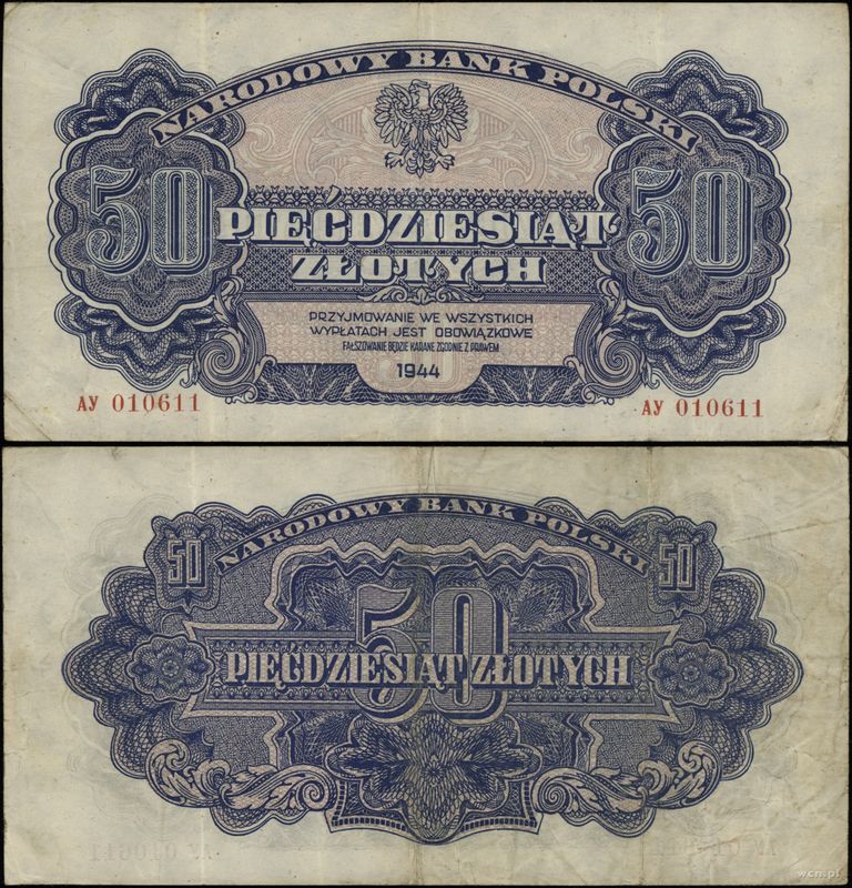 Polska, 50 złotych, 1944