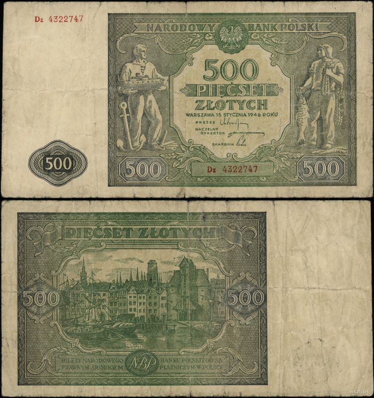 Polska, 500 złotych, 15.01.1946