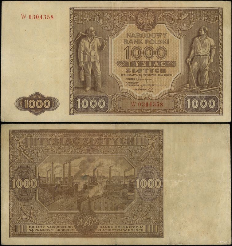 Polska, 1.000 złotych, 15.01.1946