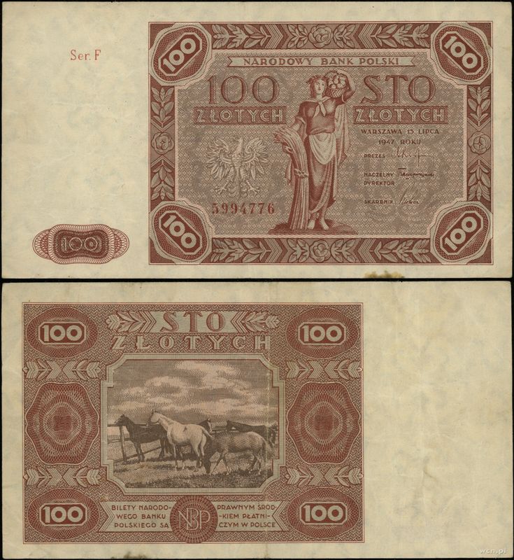 Polska, 100 złotych, 15.07.1947