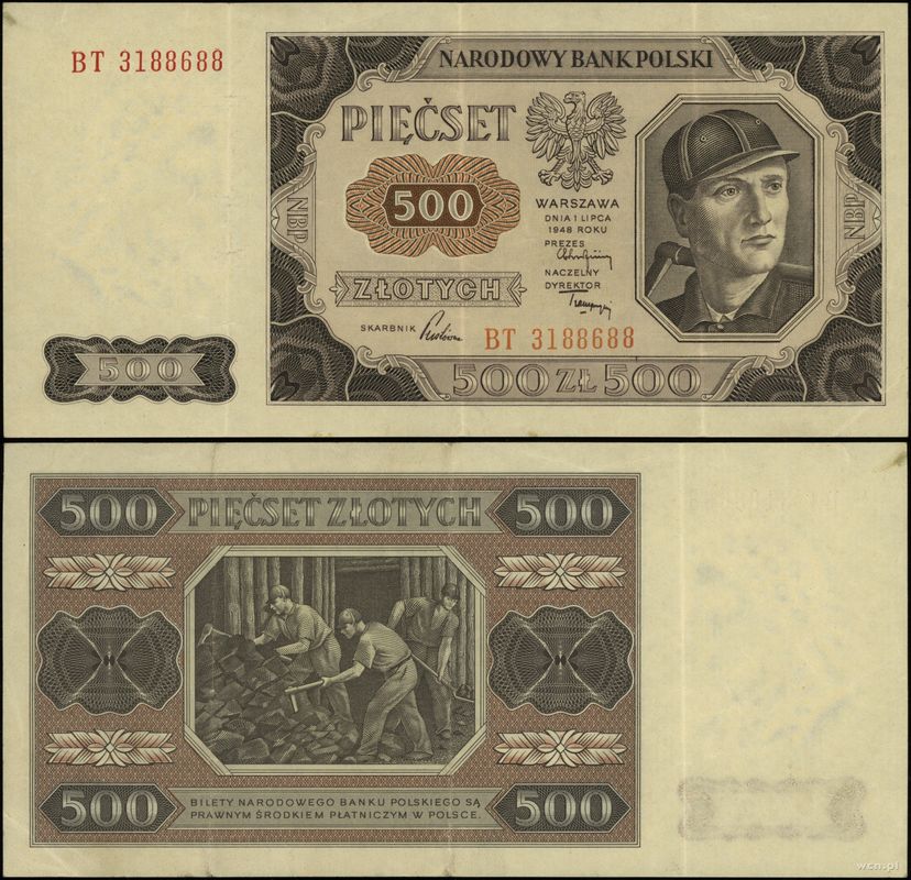 Polska, 500 złotych, 1.07.1948