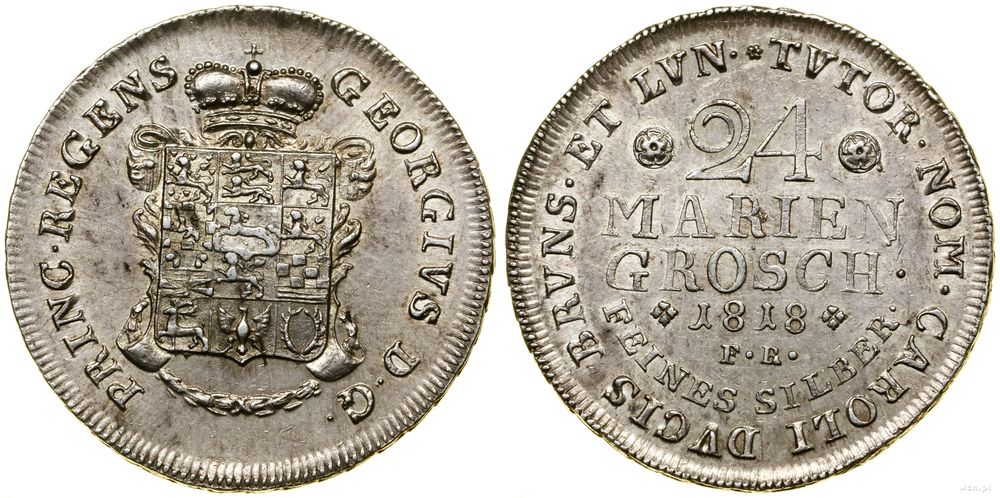 Niemcy, 24 grosze maryjne (Mariengroschen), 1818