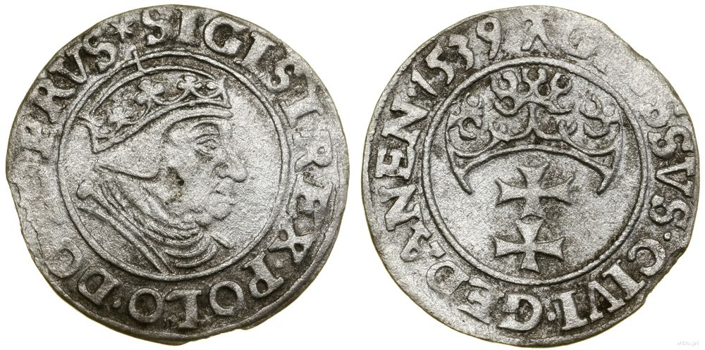Polska, grosz, 1539