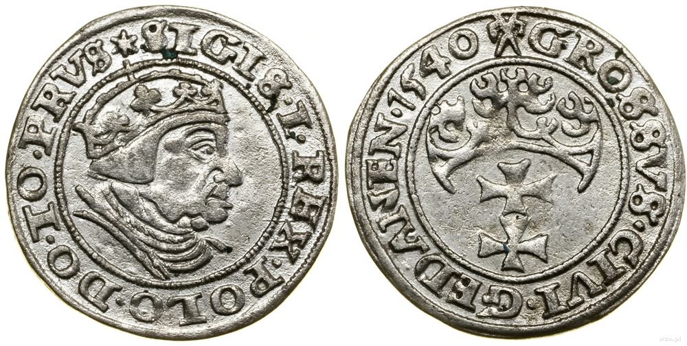 Polska, grosz, 1540