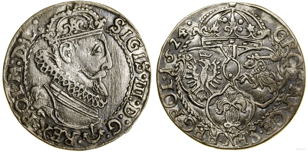Polska, szóstak, 1624