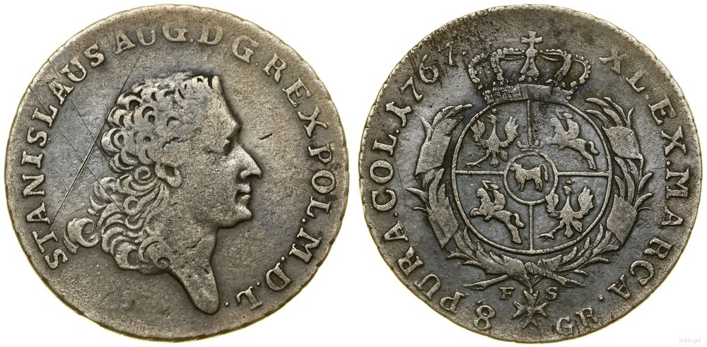 Polska, dwuzłotówka (8 groszy), 1767 FS