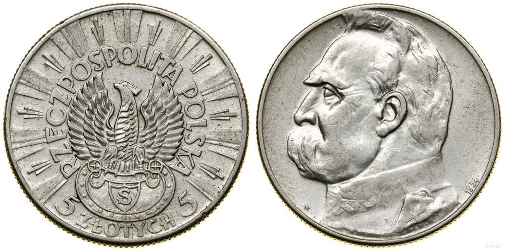 Polska, 5 złotych, 1934 S