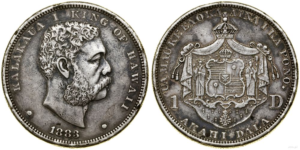 Hawaje, 1 dolar, 1883