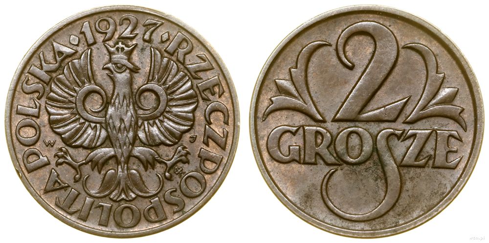 Polska, 2 grosze, 1927