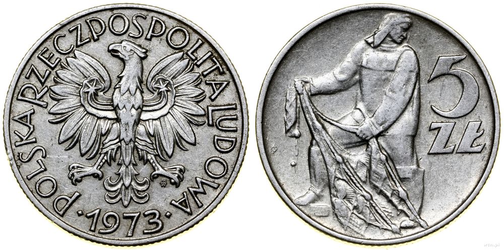Polska, 5 złotych, 1973