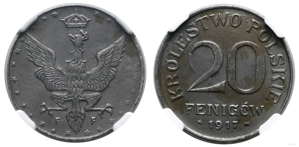 Polska, 20 fenigów, 1917 F