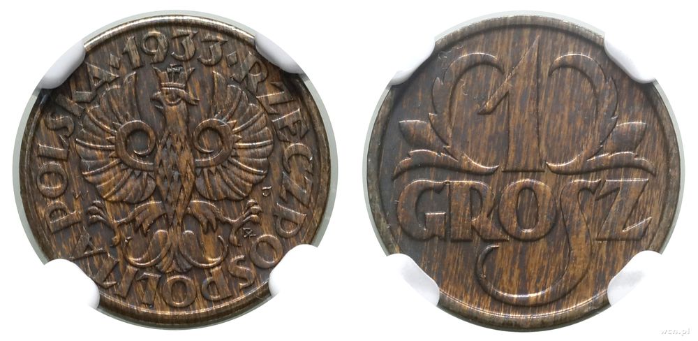 Polska, 1 grosz, 1933