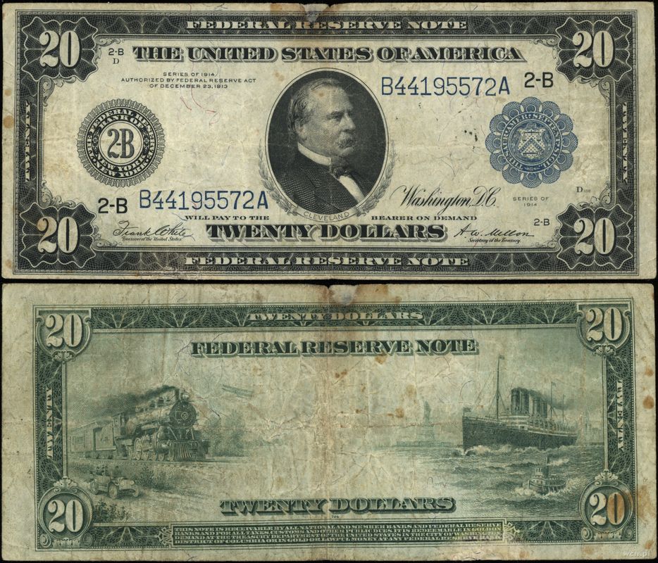 Stany Zjednoczone Ameryki (USA), 20 dolarów, 1914