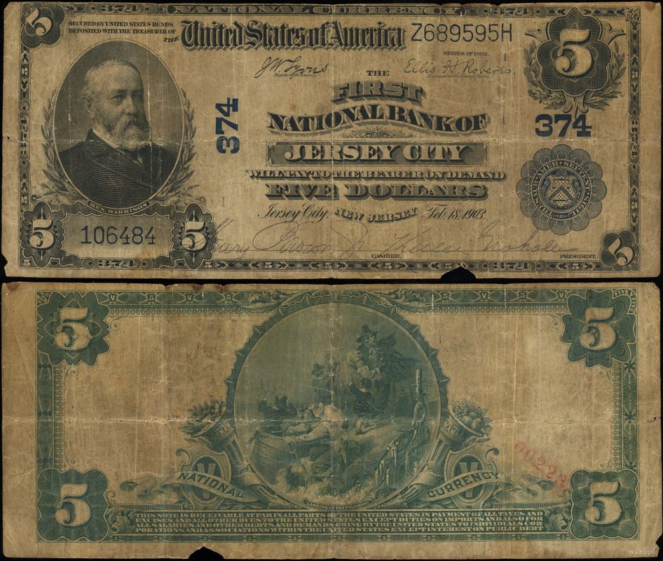 Stany Zjednoczone Ameryki (USA), 5 dolarów, 18.02.1903