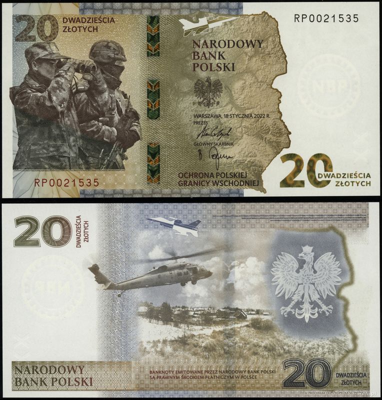 Polska, 20 złotych, 18.01.2022