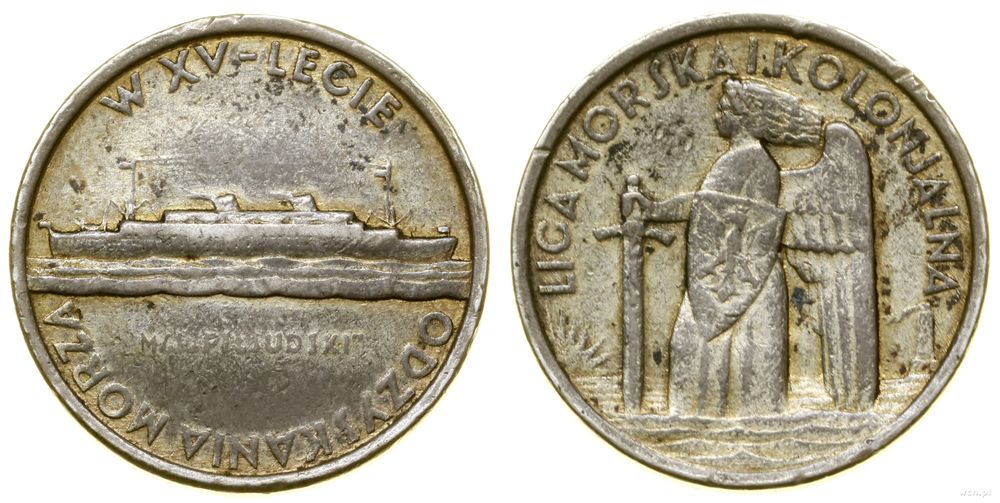 Polska, medal Liga Morska i Kolonialna, 1935