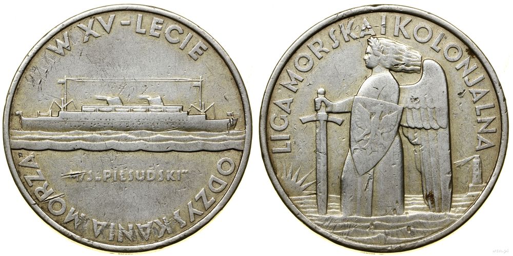 Polska, medal Liga Morska i Kolonialna, 1935