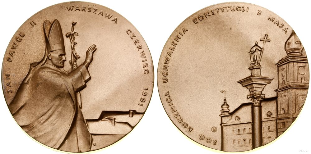 Polska, medal na 200-lecie Uchwalenia Konstytucji 3. Maja, 1991