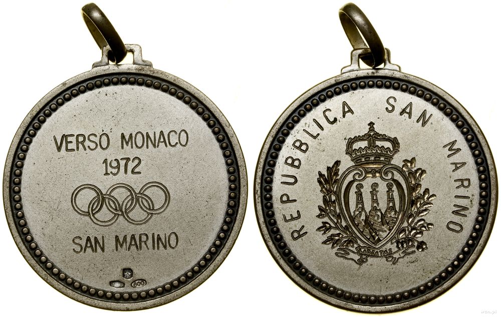 San Marino, medal Verso Monaco 1972 - Olimpiada