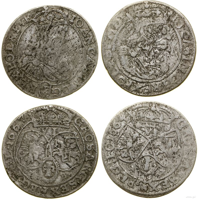 Polska, lot 2 x szóstak, 1664 AT, 1667 TLB