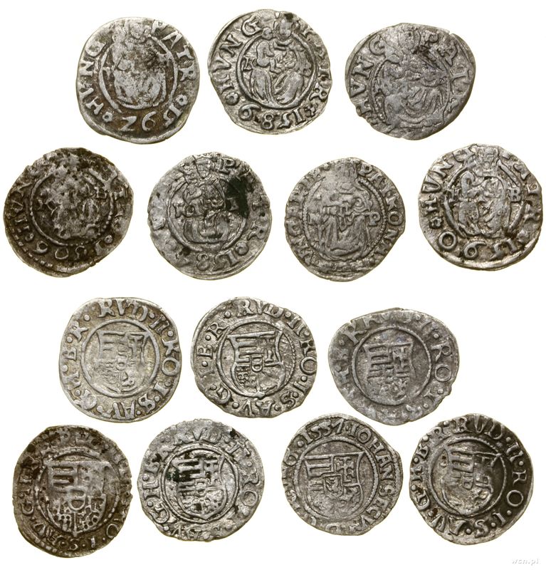 Węgry, zestaw 7 x denar