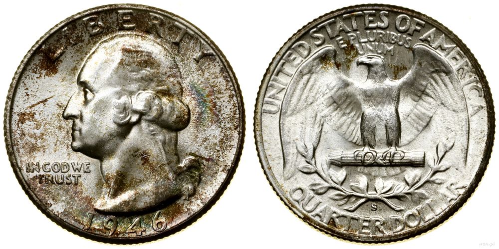 Stany Zjednoczone Ameryki (USA), 1/4 dolara, 1946 S