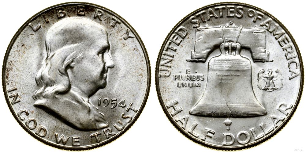 Stany Zjednoczone Ameryki (USA), 1/2 dolara, 1954 S