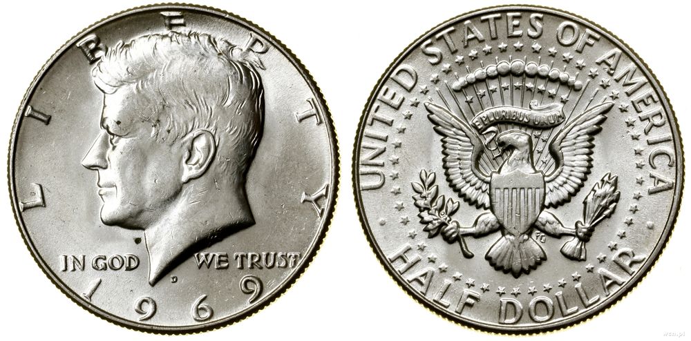 Stany Zjednoczone Ameryki (USA), 1/2 dolara, 1969