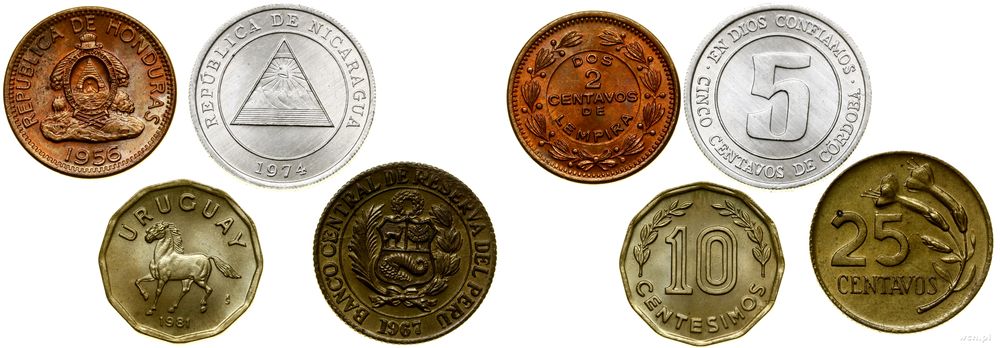 Ameryka, zestaw 4 monet