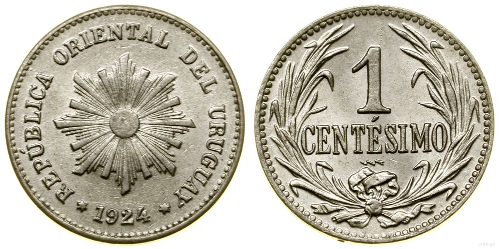 Urugwaj, centesimo, 1924